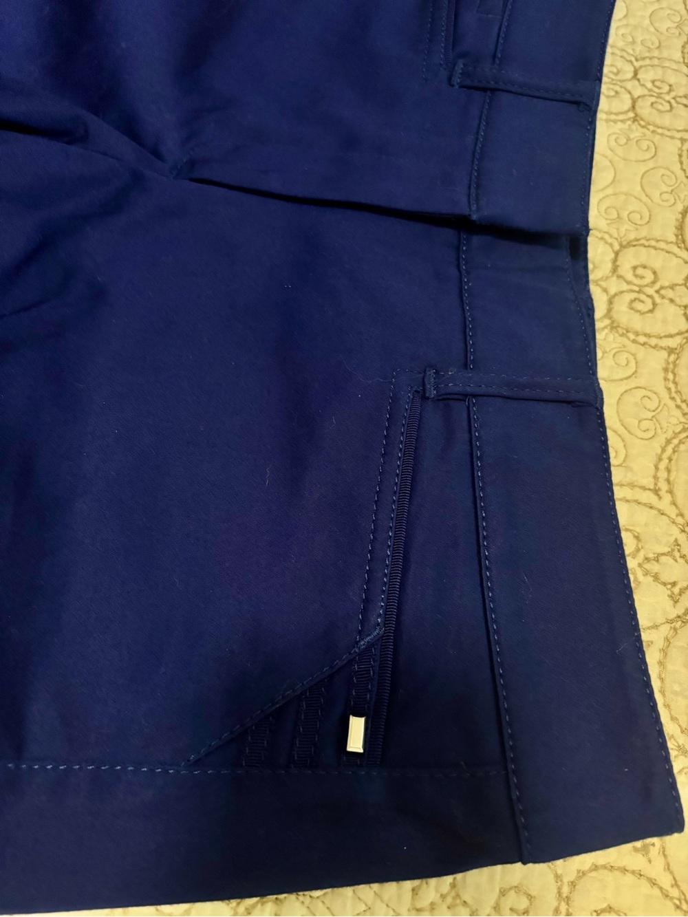 White House Black Market Navy Blue Tailored Bermuda Shorts - Picture 3 of 4